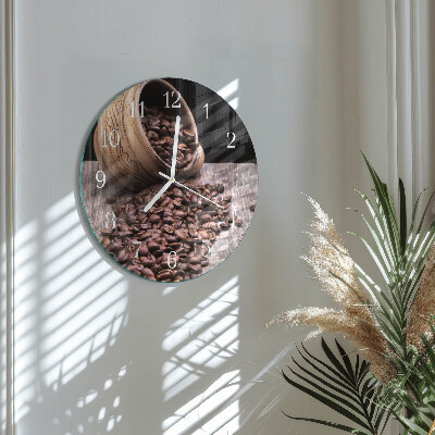 Horloge ronde Café en grains