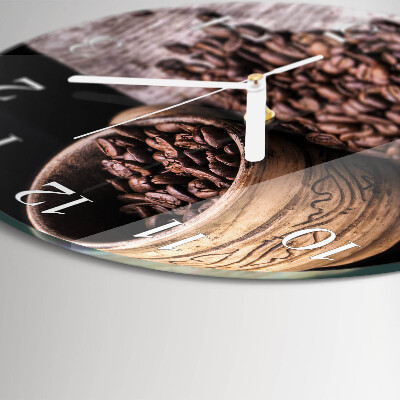 Horloge ronde Café en grains