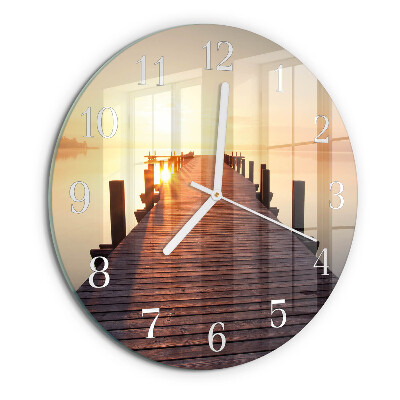 Horloge ronde Pont sur le lac