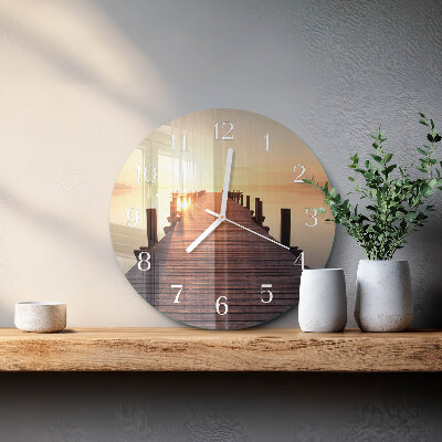 Horloge ronde Pont sur le lac