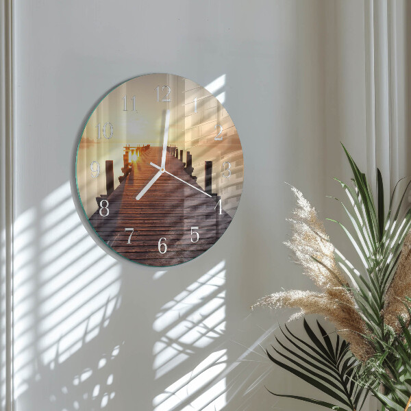 Horloge ronde Pont sur le lac