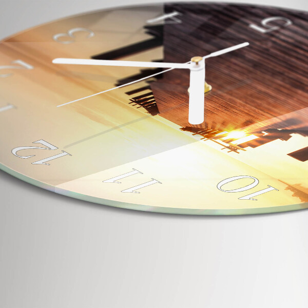 Horloge ronde Pont sur le lac