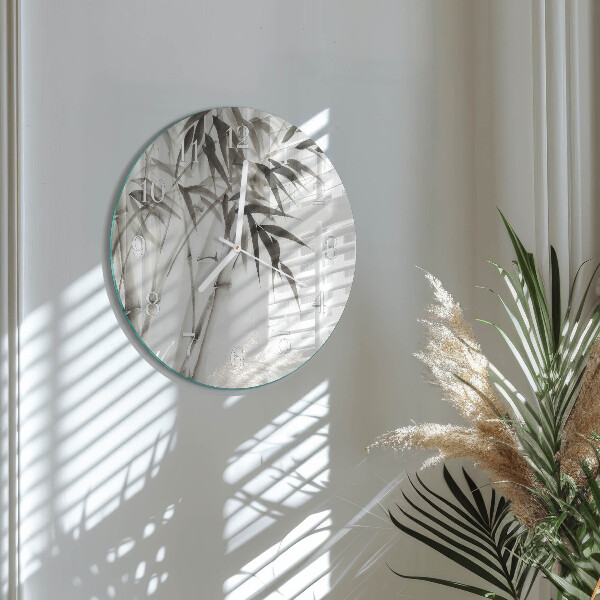 Horloge ronde Bambou