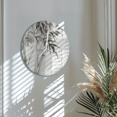 Horloge ronde Bambou