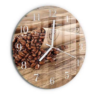 Horloge ronde Café en grains