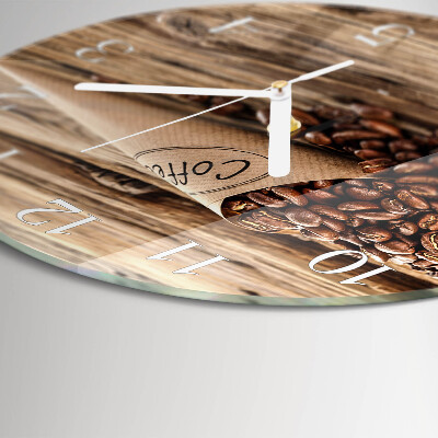 Horloge ronde Café en grains
