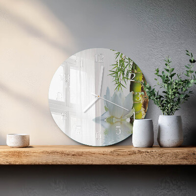Horloge ronde Bambou