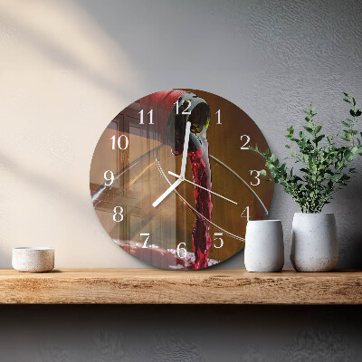 Horloge ronde Vin