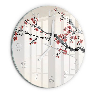 Horloge ronde Fleurs