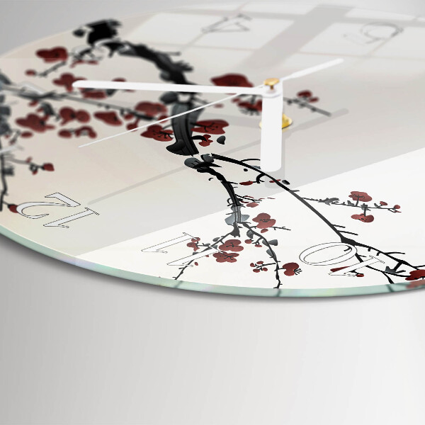 Horloge ronde Fleurs