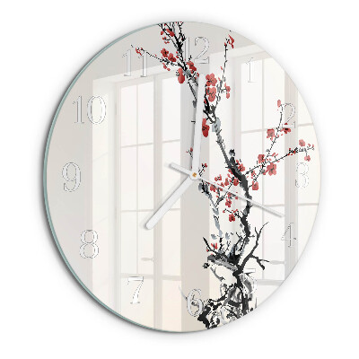 Horloge ronde Fleurs