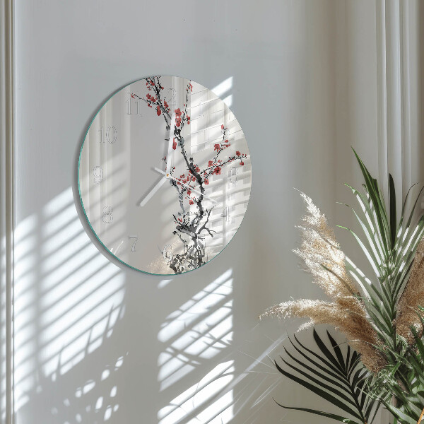 Horloge ronde Fleurs