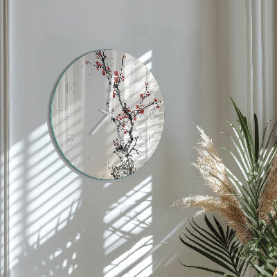 Horloge ronde Fleurs