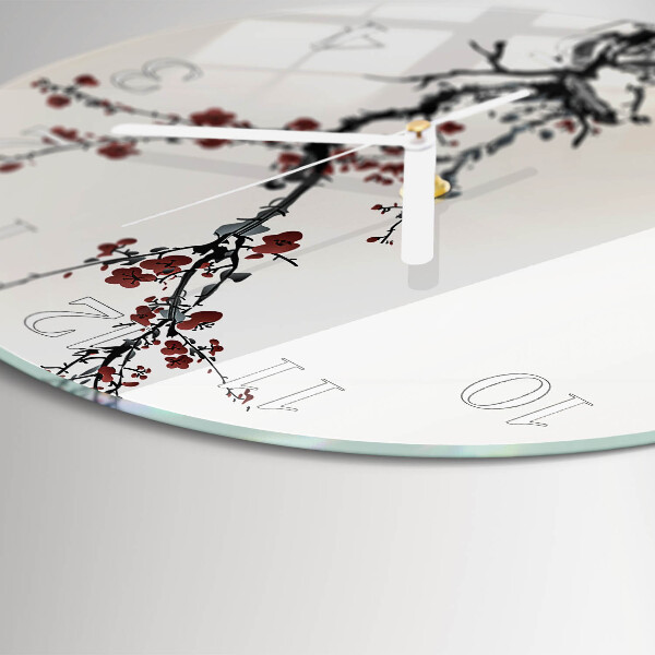 Horloge ronde Fleurs