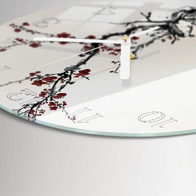 Horloge ronde Fleurs