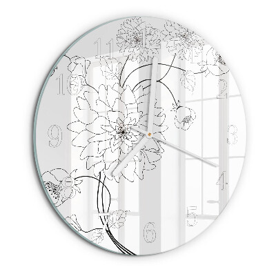 Horloge ronde Fleurs