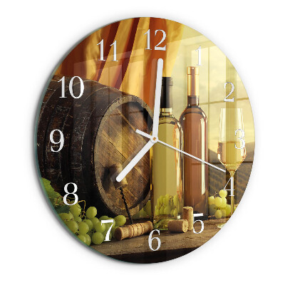 Horloge ronde tonneau à vin