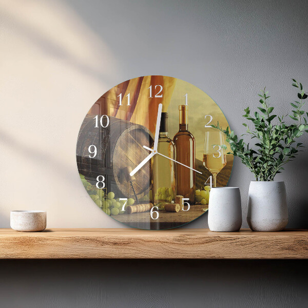 Horloge ronde tonneau à vin