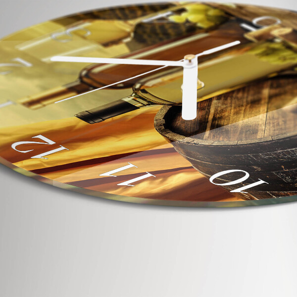 Horloge ronde tonneau à vin