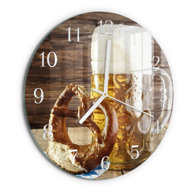 Horloge ronde Bretzel à la bière
