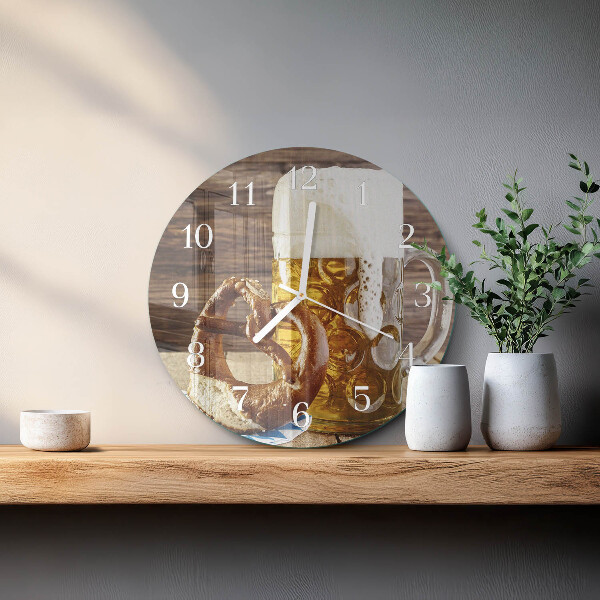 Horloge ronde Bretzel à la bière