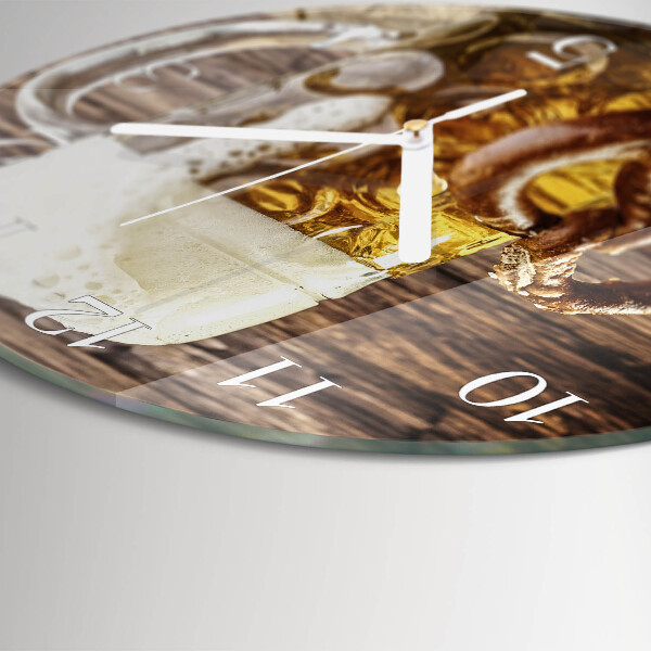 Horloge ronde Bretzel à la bière