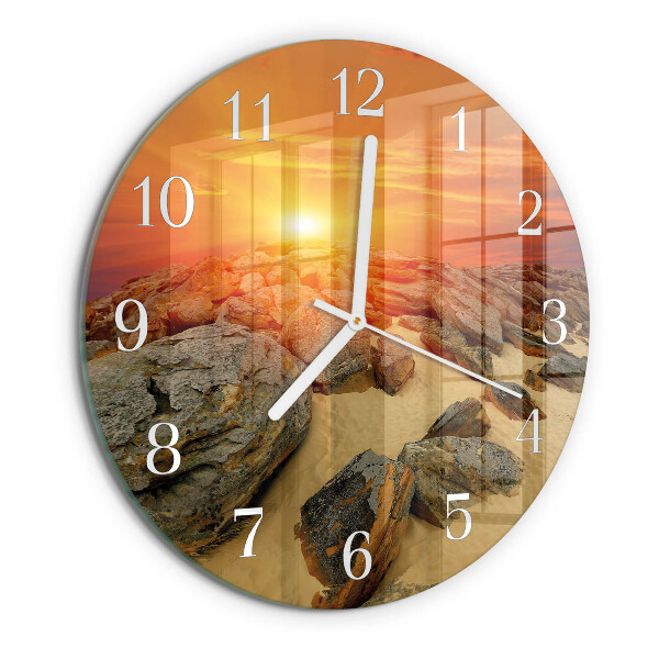 Horloge ronde Coucher de soleil