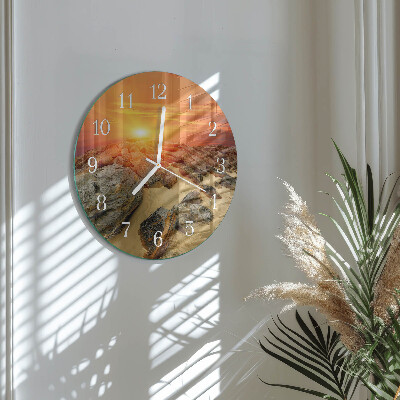 Horloge ronde Coucher de soleil
