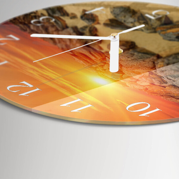 Horloge ronde Coucher de soleil