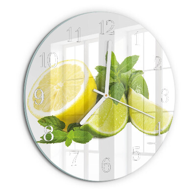 Horloge ronde Menthe citronnée