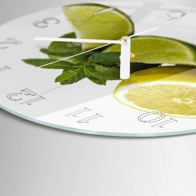 Horloge ronde Menthe citronnée