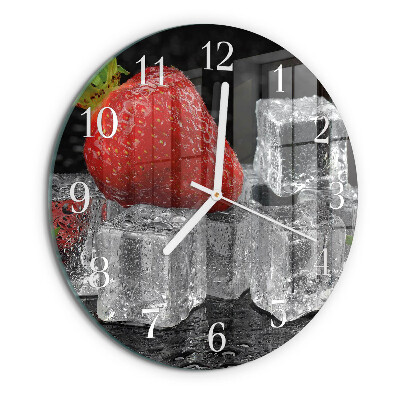 Horloge ronde Crème glacée à la fraise