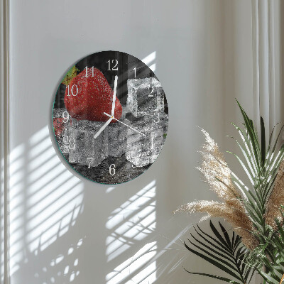 Horloge ronde Crème glacée à la fraise