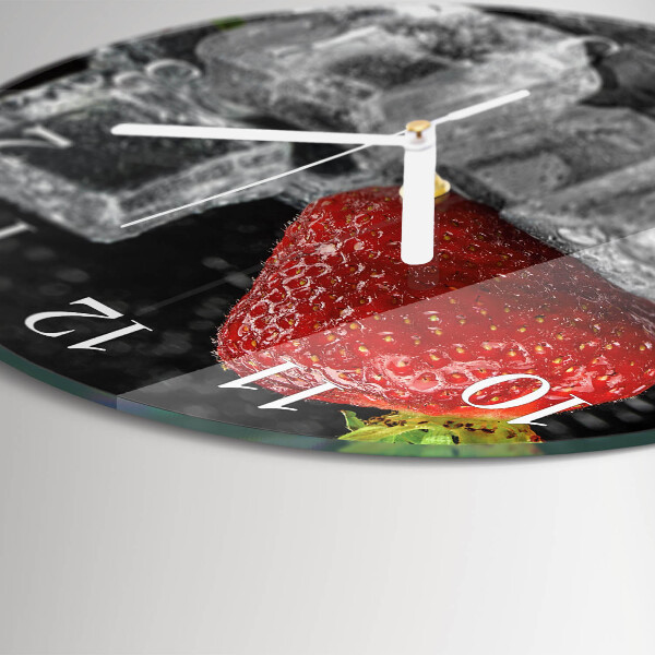 Horloge ronde Crème glacée à la fraise