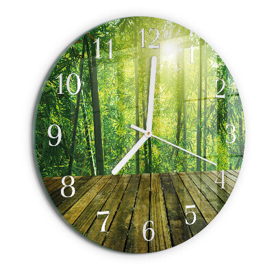Horloge ronde Bambou