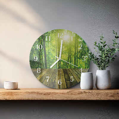 Horloge ronde Bambou