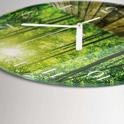 Horloge ronde Bambou