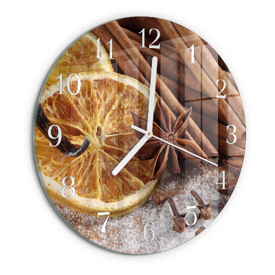 Horloge ronde Cannelle et anis