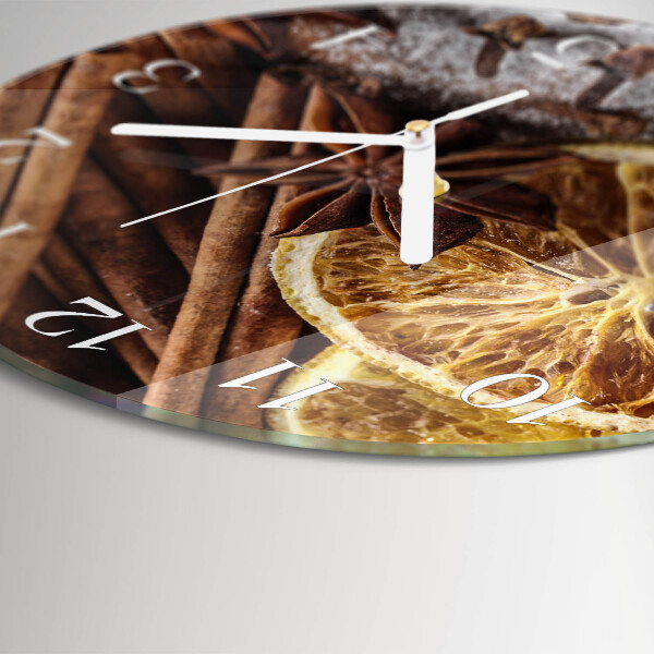 Horloge ronde Cannelle et anis