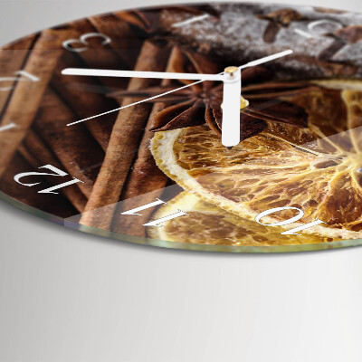 Horloge ronde Cannelle et anis