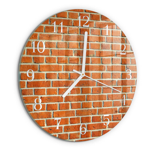 Horloge ronde Brique