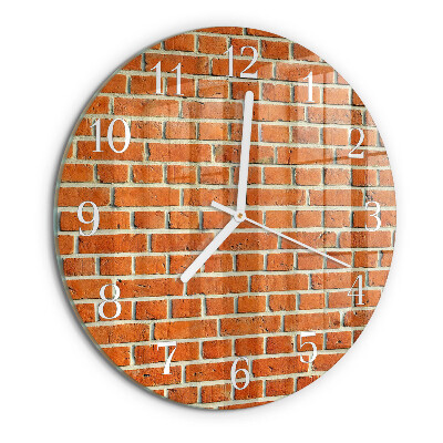 Horloge ronde Brique