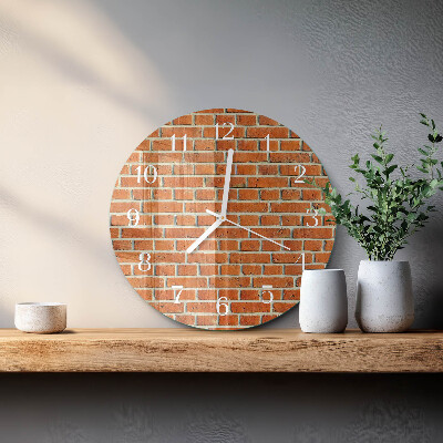 Horloge ronde Brique