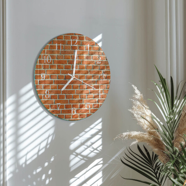 Horloge ronde Brique