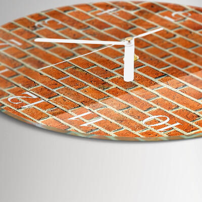 Horloge ronde Brique