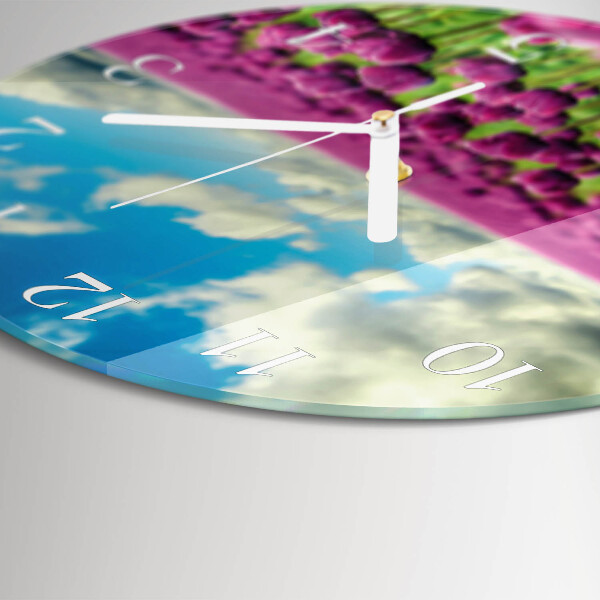 Horloge ronde Tulipes