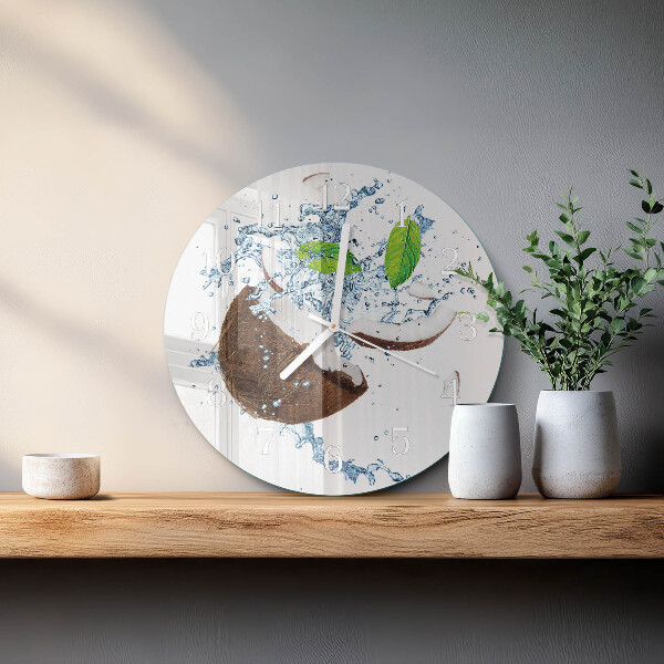 Horloge ronde Noix de coco