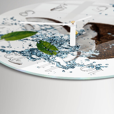 Horloge ronde Noix de coco