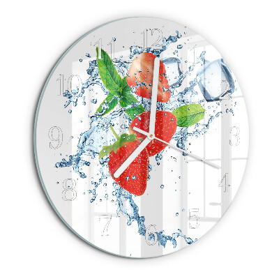 Horloge ronde Fraises