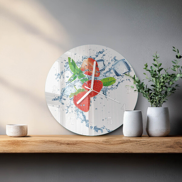Horloge ronde Fraises